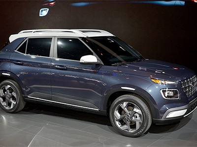 Hyundai Venue 2020 ra mắt toàn cầu tại triển lãm ôtô New York, Mỹ. Ảnh: Carscoops.