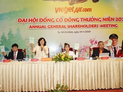ĐHCĐ Vietjet: Năm 2019 tăng trưởng mạnh doanh thu vận tải hàng không, tiếp tục mở rộng mạng bay quốc tế