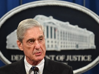 Robert Mueller tại trụ sở Bộ Tư pháp Mỹ ở Washington ngày 29/5. Ảnh: AFP.