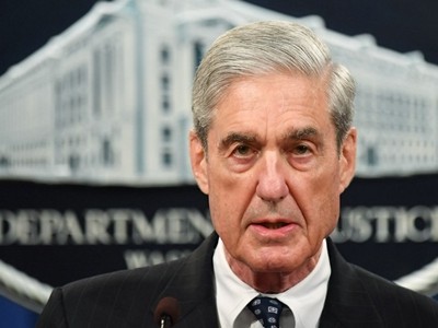 Robert Mueller tại trụ sở Bộ Tư pháp Mỹ ở Washington ngày 29/5. Ảnh: AFP.