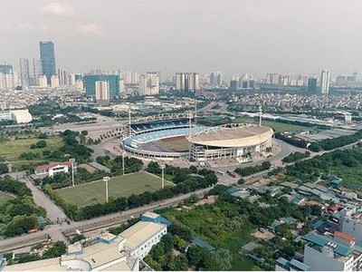 Toàn cảnh khu vực trung tâm hành chính Mỹ Đình.