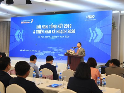 Tổng giám đốc PJICO, ông  Đào Nam Hải báo cáo tại Hội nghị.