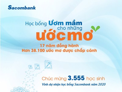Sacombank dành hơn 3,5 tỷ đồng trao học bổng cho học sinh năm học 2020-2021 