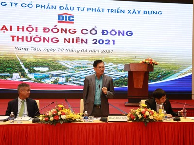 Ông Nguyễn Thiện Tuấn – Chủ tịch HĐQT Tập đoàn DIC phát biểu khai mạc tại Đại hội.