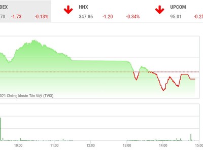 Giao dịch chứng khoán phiên chiều 14/9: Hơn 40 mã tăng trần, VN-Index vẫn đóng cửa trong sắc đỏ