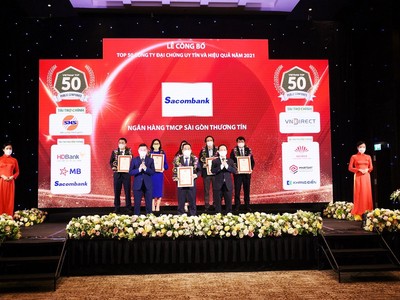 Sacombank liên tiếp nhận được các giải thưởng uy tín trong nước