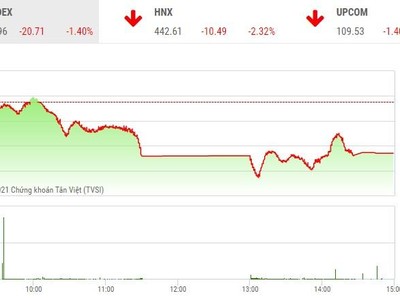 Giao dịch chứng khoán phiên chiều 23/12: Nhà đầu tư xả hàng, VN-Index lao dốc