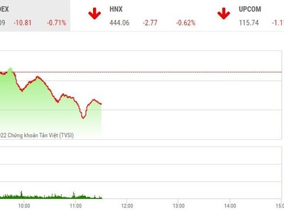 Giao dịch chứng khoán phiên sáng 7/4: Nhóm cổ phiếu tài chính không đỡ nổi thị trường