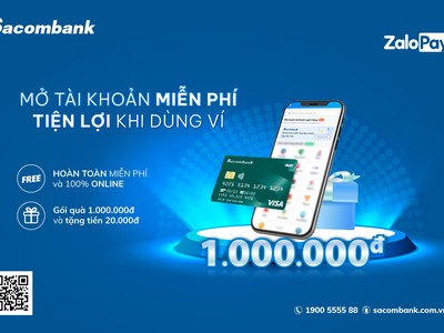 Mở tài khoản Sacombank dễ dàng ngay trên ví Zalopay