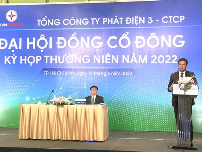 Ông Đinh Quốc Lâm – Chủ tịch HĐQT và ông Lê Văn Danh – Thành viên HĐQT, Tổng giám đốc EVNGENCO3 chủ trì Đại hội