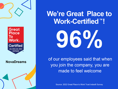 Môi trường làm việc của NovaDreams được tổ chức quốc tế vinh danh