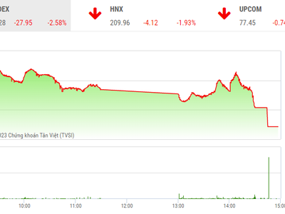 Giao dịch chứng khoán phiên chiều 22/2: Ồ ạt xả hàng, VN-Index lao dốc
