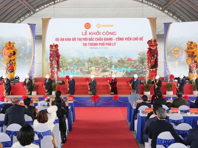 Sun Group khởi công giai đoạn I Tổ hợp dự án Khu đô thị mới Bắc Châu Giang