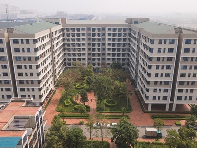 Nguồn cung nhà vừa túi tiền dự báo sẽ tăng mạnh trong thời gian tới (Trong ảnh: Khu nhà ở xã hội tại Yên Phong, Bắc Ninh).