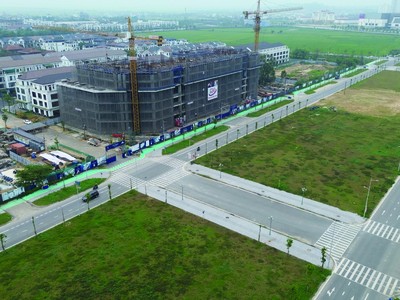 Đô thị mới An Vân Dương có nhiều dự án nhà ở mới được triển khai xây dựng. Ảnh: Ngọc Tân.