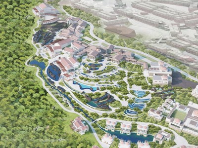 Công viên suối khoáng nóng nằm trong tổ hợp dự án của Sun Group tại Kim Bôi, Hòa Bình.