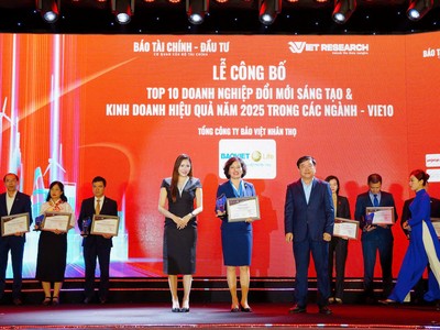 Bảo Việt Nhân thọ dẫn đầu “Top 10 Doanh nghiệp Đổi mới sáng tạo và Kinh doanh hiệu quả 2025” ngành bảo hiểm