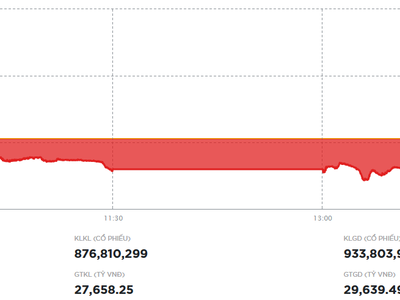 Lực cầu bắt đáy gia tăng, VN-Index đảo chiều tăng gần 30 điểm trong phiên 28/10