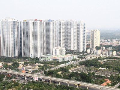 Đường sắt trên cao Hà Nội đang kích thích các dự án bất động sản theo mô hình TOD. Ảnh: Bình Minh.