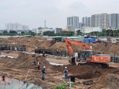 Các dự án chung cư đang được đẩy mạnh triển khai. Ảnh: Lê Toàn.