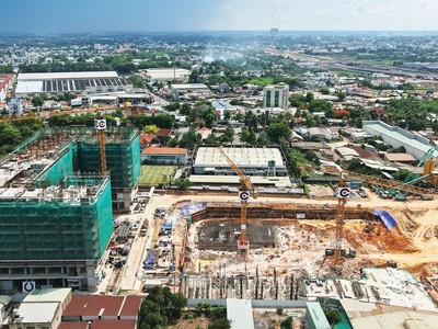 Dự án Monrei Saigon đang đẩy nhanh tiến độ thi công. Ảnh: Việt Dũng.