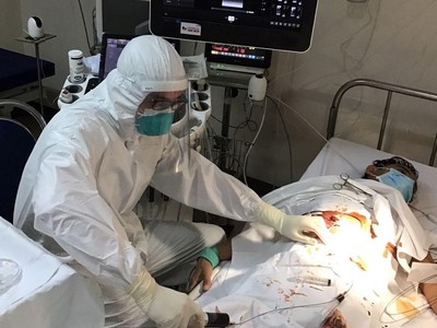 Bệnh nhân COVID -19 đang được điều trị tại Bệnh viện Trung ương Huế.