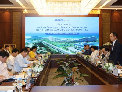 Đoàn công tác tỉnh Kon Tum làm việc với lãnh đạo Tập đoàn FLC.