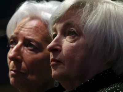 Giám đốc IMF Christine Lagarde (bên trái) và Chủ tịch Fed Janet Yellen (bên phải)