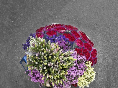 Những gánh hàng rong tuyệt đẹp khi nhìn từ trên cao