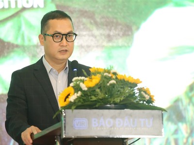 Ông Lê Việt Anh, Vụ trưởng Vụ Khoa học, giáo dục, tài nguyên và môi trường, Bộ Kế hoạch và Đầu tư phát biểu tại Hội thảo. Ảnh: Dũng Minh