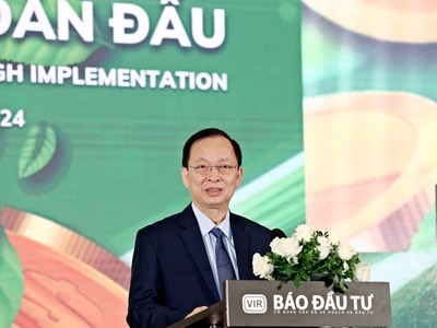 TS. Đào Minh Tú, Phó Thống đốc thường trực, Ngân hàng Nhà nước phát biểu tại Hội thảo. Ảnh: Dũng Minh