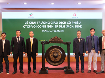 Hơn 14,3 triệu cổ phiếu DKG của CTCP Vôi công nghiệp DLH giao dịch trên UPCoM