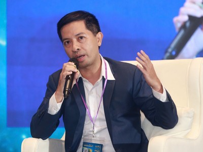 Ông Trần Vinh Quang, CFA - Tổng giám đốc Công ty Quản lý Quỹ Thiên Việt (TVAM) chia sẻ tại Diễn đàn.