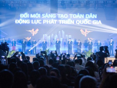 Khai mạc Ngày hội Đổi mới sáng tạo quốc gia 2025 và Triển lãm quốc tế Đổi mới sáng tạo Việt Nam 2025. Ảnh: Đức Thanh