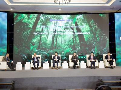 Toàn cảnh phiên thảo luận Thực thi bao trùm tại Hội thảo Phát triển bền vững 2025 với chủ đề “Động lực cho kỷ nguyên bền vững” do Báo Tài chính - Đầu tư tổ chức. Ảnh: Chí Cường