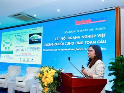 Bà Nguyễn Thị Thanh Tâm, Trưởng ban Phát triển bền vững Prime Group, thành viên Tập đoàn SCG trình bày tại Hội thảo. Ảnh: Chí Cường