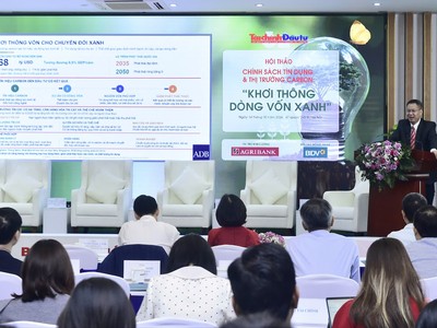 Ông Bùi Minh Giáp, Chuyên gia Kinh tế trưởng ADB tại Việt Nam trình bày tham luận tại Hội thảo. Ảnh: Dũng Minh