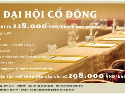 Dịch vụ trọn gói Đại hội cổ đông tại Metropole