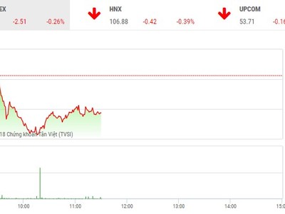 Phiên sáng 14/12: Cổ phiếu P khởi sắc, thị trường vẫn chìm trong sắc đỏ