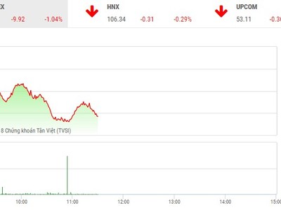 Phiên sáng 17/12: Chìm trong sắc đỏ