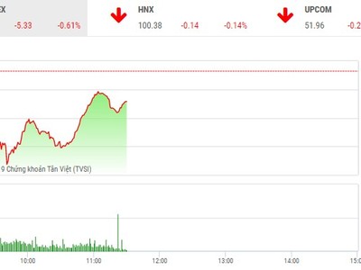 Phiên sáng 4/1: Lực cầu bắt đáy nhập cuộc, VN-Index hãm đà rơi
