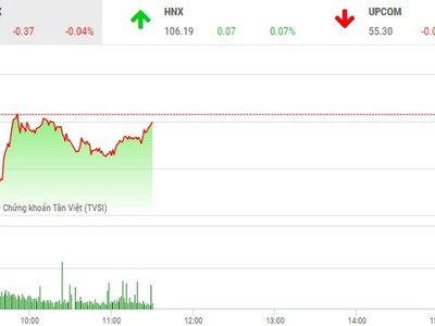 Phiên sáng 15/2: Rung lắc nhẹ