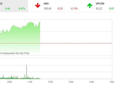 Phiên sáng 13/5: Dòng tiền hướng vào cổ phiếu vừa và nhỏ