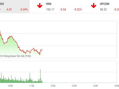 Phiên sáng 5/8: Sắc đỏ bao trùm, VN-Index mất mốc 985 điểm