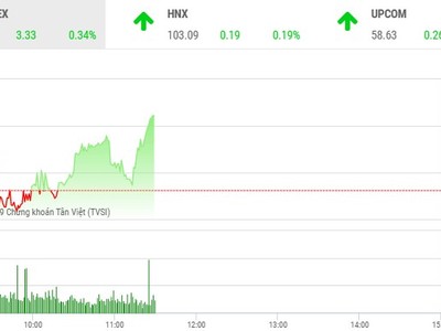 Phiên sáng 9/8: Dòng tiền chuyển hướng sang cổ phiếu vừa và nhỏ