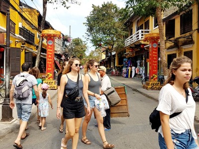 Những ngày này, khách Tây chiếm đa số ở Hội An