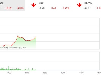 Phiên sáng 13/3: Thị trường lao dốc, nhiều nhà đầu tư tranh thu gom hàng