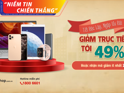 Từ nay đến 6/9, nhiều sản phẩm công nghệ nổi trội với giá rẻ hơn đến 49% tại FPT Shop.