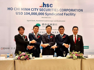 HSC tiếp nhận khoản vay hợp vốn trị giá 104 triệu USD từ các định chế tài chính Đài Loan