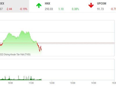 Phiên giao dịch chứng khoán sáng 5/9: Thị trường mất điểm, nhóm cổ phiếu thép ngược dòng nổi sóng